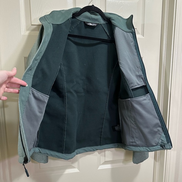 Womens The North Face Apex Bionic Softshell Windwall Jacket Gray Size Medium - Picture 9 of 9